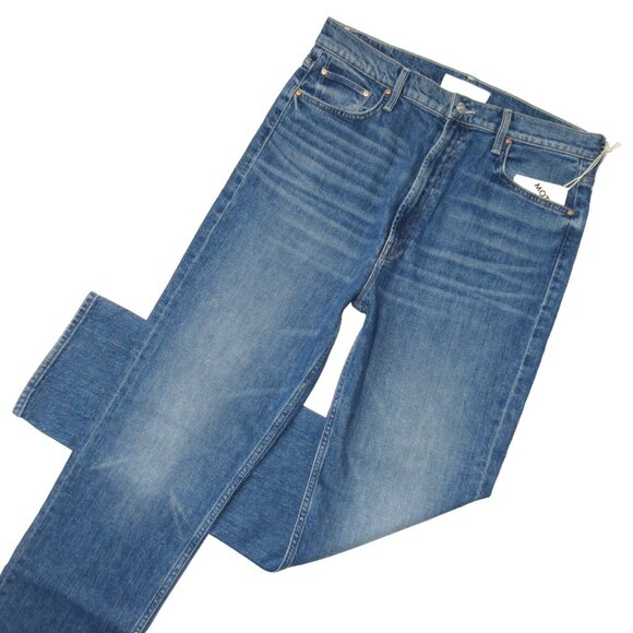 NWT Mother High Waisted Rider Skimp in Cowboys Don't Cry Straight Jeans 34 - Picture 2 of 9